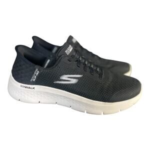 Skechers Women’s Slip-Ins Go Walk Flex Black Sneakers Size-9.5